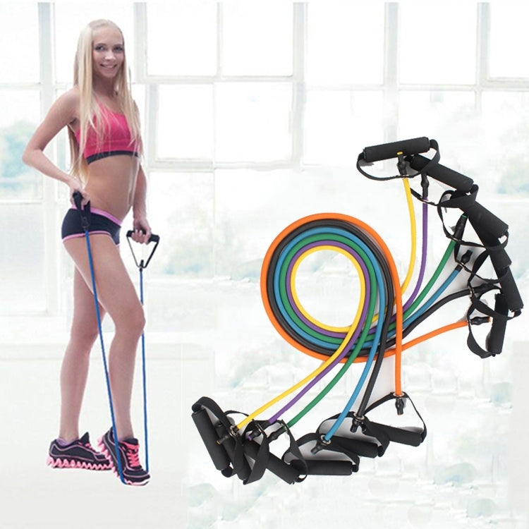 フィットネスエクササイズ用抵抗バンド ストレッチ伸縮ロープ ワークアウトヨガ ラリー 筋肉トレーニング用ロープ、サイズ：5*9*1200mm、ランダムカラー配送、サイズ：5*9*1200mm