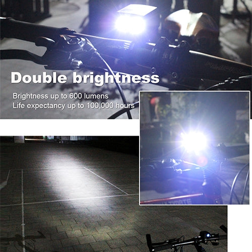 Y15 2 x CREE XPG2 500LM USB充電式LEDバイクヘッドライト フロントランプ 5モード付き、Y15