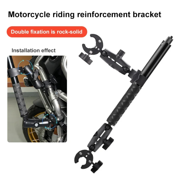 バイク用デュアルヘッドクラブ＆シングルヘッドクランプ ハンドルバー固定マウント 自撮り棒、デュアルヘッドクラブ＆シングルヘッドクラブ