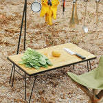 AOTU YT1001 屋外折りたたみメッシュ竹製デスク 収納バッグ付き, メッシュテーブル1台 + 竹板1枚 + 収納バッグ1個