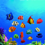 10個セット 水族館用品装飾 プラスチック浮遊偽物魚、サイズ：5*3cm、水族館偽物魚装飾