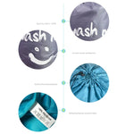 Home Quilt Clothes Travel Nylon Draw Cord Smile Face Pattern Arrange Storage Bag