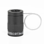2.5x17.5mm ミニポケットミニチュア望遠鏡 指用バックル付き、2.5x17.5 ブラック、2.5x17.5 ゴールド