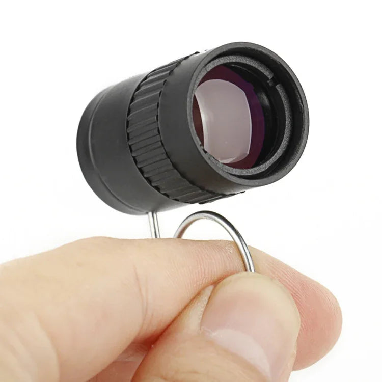 2.5x17.5mm ミニポケットミニチュア望遠鏡 指用バックル付き、2.5x17.5 ブラック、2.5x17.5 ゴールド