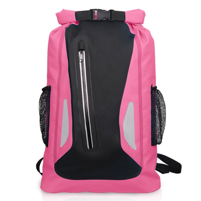 Outdoor Waterproof Dry Dual Shoulder Strap Bag Dry Sack PVC Barrel Bag, Capacity: 25L