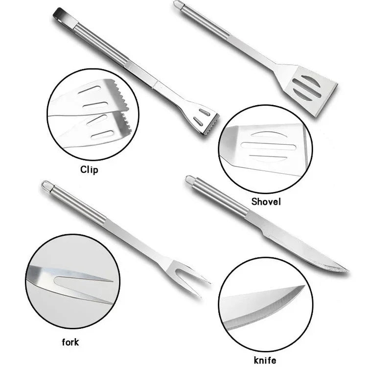 18 in 1 Outdoor Tableware Set Camping Barbecue Tableware Picnic Tool Set, 18 in 1