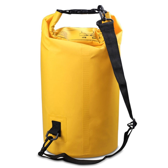 アウトドア防水シングルショルダーバッグ ドライサック PVCバレルバッグ 容量: 15L, 容量: 15L (スカイブルー), 容量: 15L (イエロー), 容量: 15L (ブラック), 容量: 15L (ダークブルー), 容量: 15L (オレンジ), 容量: 15L (ピンク), 容量: 15L (グリーン)