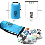 アウトドア防水ダブルショルダーバッグ ドライサック PVCバレルバッグ 容量: 20L, 容量: 20L (スカイブルー), 容量: 20L (イエロー), 容量: 20L (ブラック), 容量: 20L (ダークブルー), 容量: 20L (オレンジ), 容量: 20L (ピンク), 容量: 20L (グリーン)