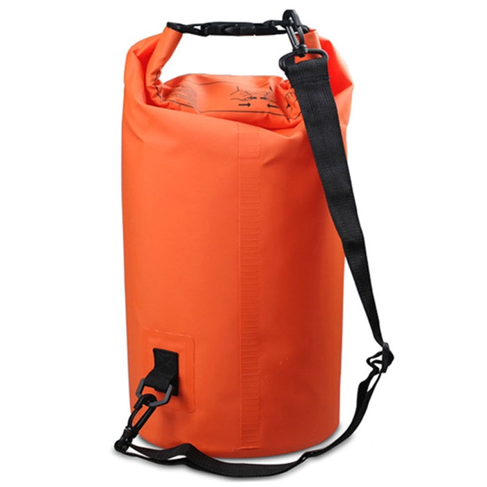 Outdoor Waterproof Double Shoulder Bag Dry Sack PVC Barrel Bag, Capacity: 30L, Capacity: 30L (Sky Blue), Capacity: 30L (Yellow), Capacity: 30L (Black), Capacity: 30L (Dark Blue), Capacity: 30L (Orange), Capacity: 30L (Pink), Capacity: 30L (Green)