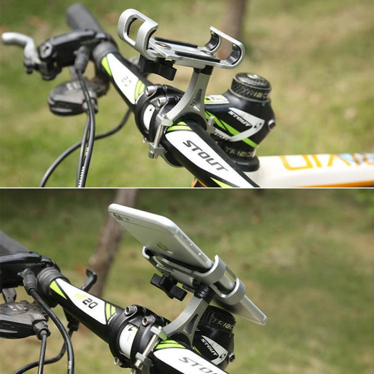 ユニバーサル回転防止アルミ合金固定フレーム バイク・自転車用スマホホルダー