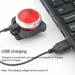 COBランプビーズ 160LM 白色光 USB充電式 4段階防水 自転車ヘッドライト/テールライトセット 白色光