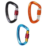 XINDA XD-Q9628 プロフェッショナルクライミングD型マスター錠カラビナ安全バックル アウトドアクライミング用品、XD-Q9628（ブラック）、XD-Q9628（オレンジ）、XD-Q9628（ブルー）
