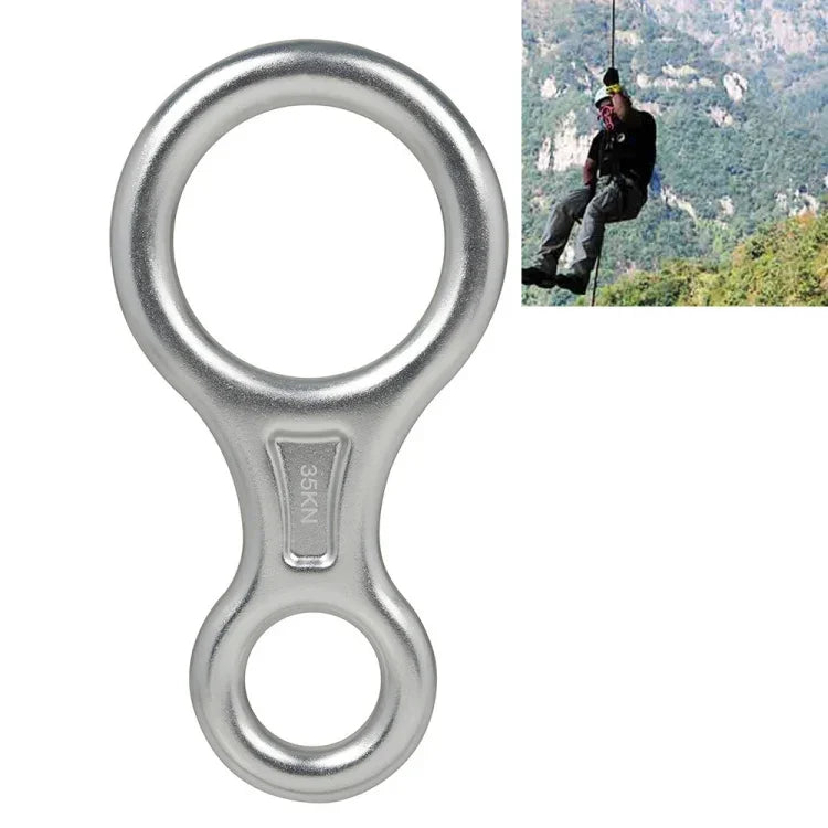 Climbing Rescue Figure 8 Descender Rappelling Gear Belay Device(Black), TP8601P (Black), TP8601P  (Silver), TP8601P  (Red), TP8601P  (Blue), TP8601P  (Gold), TP8601P  (Orange), TP8601P  (Dark Gray)