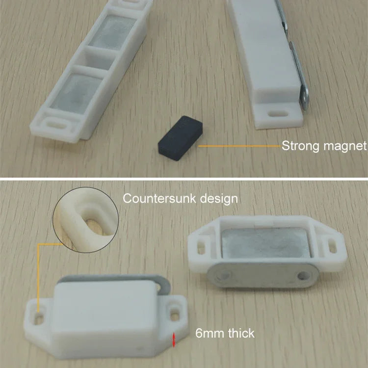 30個入り プラスチック製 強力マグネット カップボードドア 吸着 ワードローブ ブックケース ホームアクセサリー、サイズ：M、M