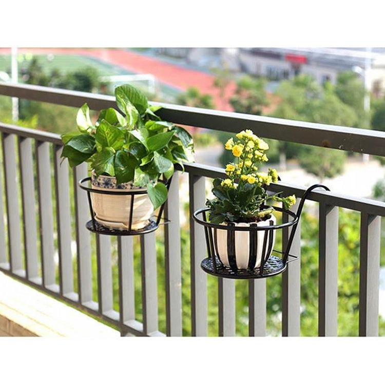 鉄製手すり 鉢植え棚 ハンギングフラワーポットラック