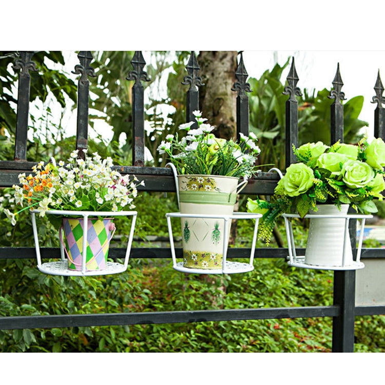 鉄製手すり 鉢植え棚 ハンギングフラワーポットラック