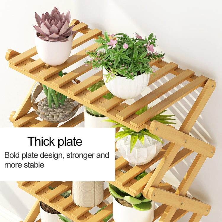 4層バルコニーリビングルーム 折りたたみ式無垢材フラワースタンド 鉢植え棚 長さ: 50cm、50cm 4層