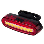 AQY-096 IPX4 着脱式 USB 充電式 二色 LED 自転車テールライト、ホワイト＆レッド、ブルー＆レッド