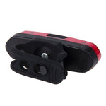 AQY-096 IPX4 着脱式 USB 充電式 二色 LED 自転車テールライト、ホワイト＆レッド、ブルー＆レッド