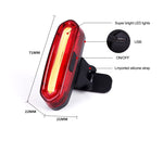 AQY-096 IPX4 着脱式 USB 充電式 二色 LED 自転車テールライト、ホワイト＆レッド、ブルー＆レッド