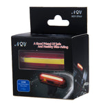 AQY-096 IPX4 着脱式 USB 充電式 二色 LED 自転車テールライト、ホワイト＆レッド、ブルー＆レッド