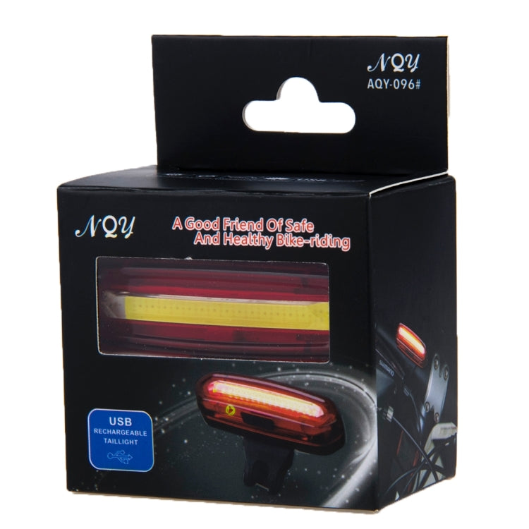 AQY-096 IPX4 着脱式 USB 充電式 二色 LED 自転車テールライト、ホワイト＆レッド、ブルー＆レッド