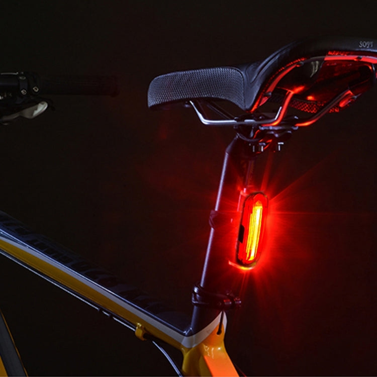 AQY-096 IPX4 着脱式 USB 充電式 二色 LED 自転車テールライト、ホワイト＆レッド、ブルー＆レッド