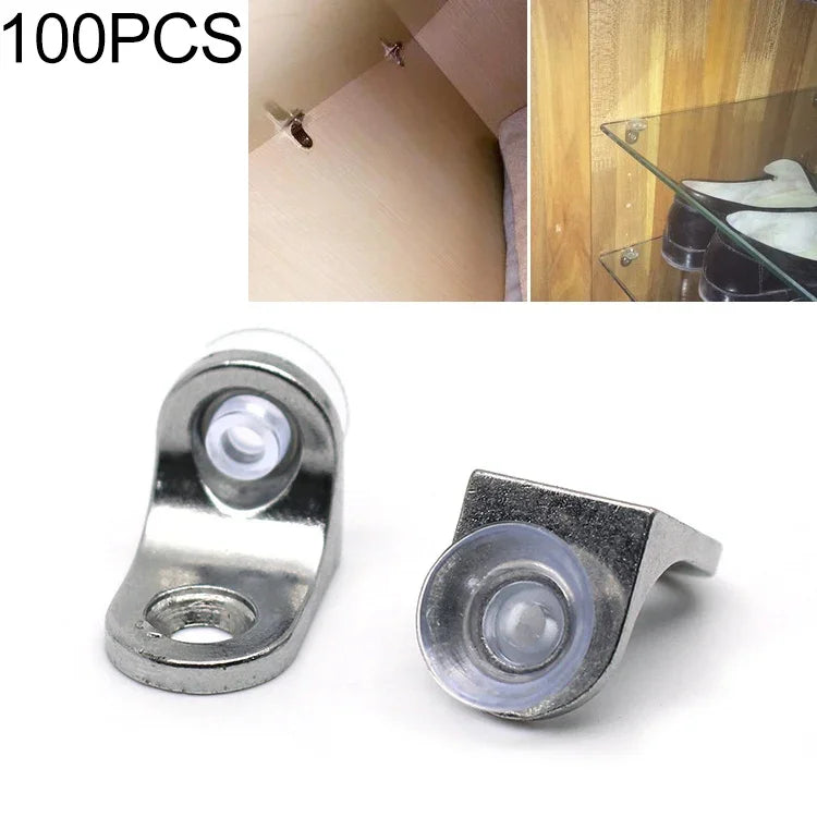 100個入り 丸型厚肉亜鉛合金光沢層サッカープレートブラケット、D、重量: 4.2g、丸型、D