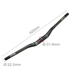 TOSEEK フルカーボンファイバー ロードバイク ベントハンドルバー、サイズ：620mm（マット）、620mm