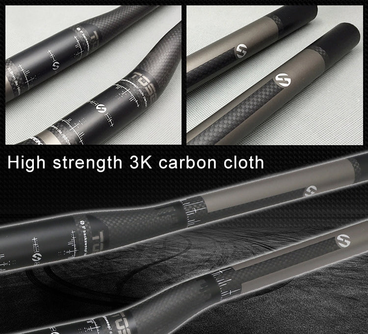 TOSEEK フルカーボンファイバー ロードバイク ベントハンドルバー、サイズ：620mm（マット）、620mm