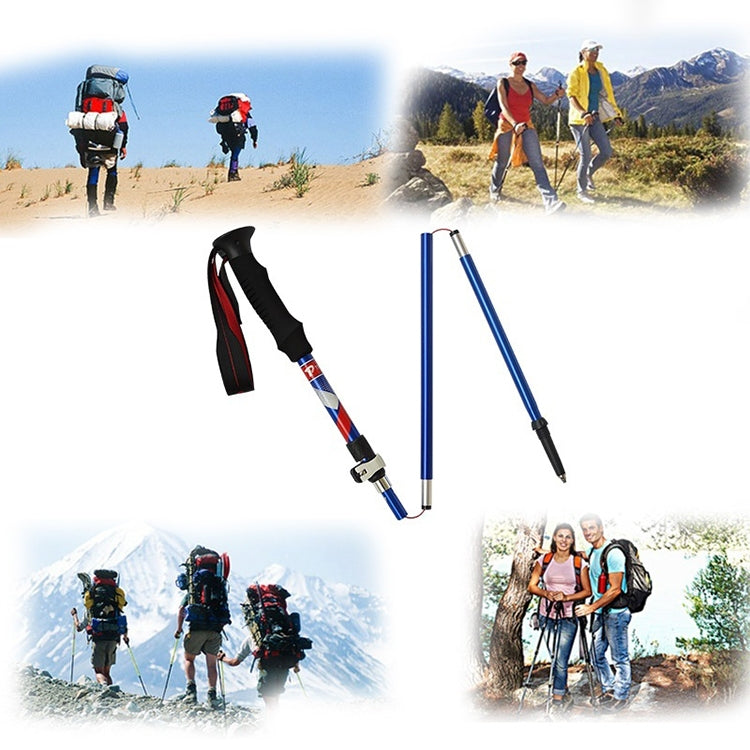5 Node Portable Foldable Aluminium Alloy Alpenstocks Trekking Poles, Folding Length : 35CM, Folding Length : 35CM (Black), Folding Length : 35CM (Green), Folding Length : 35CM (Blue), Folding Length : 35CM (Red)