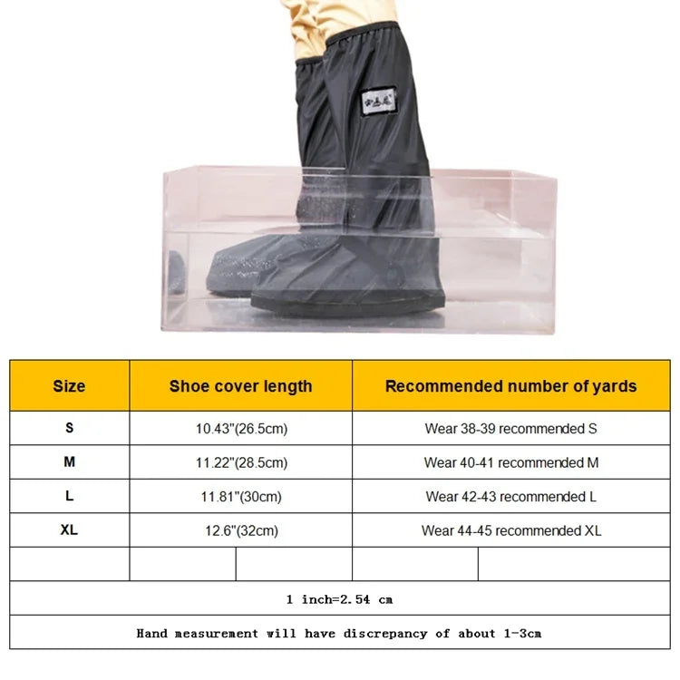 屋外用ハイチューブ 雨・雪防止 厚手レインシューズ サイズ：XL