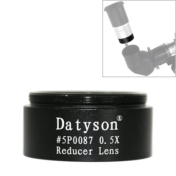 Datyson 5P0087 細ネジ 天文望遠鏡アクセサリー 1.25インチ 0.5X デフォーカスレンズリデューサー, 5P0087 細ネジ