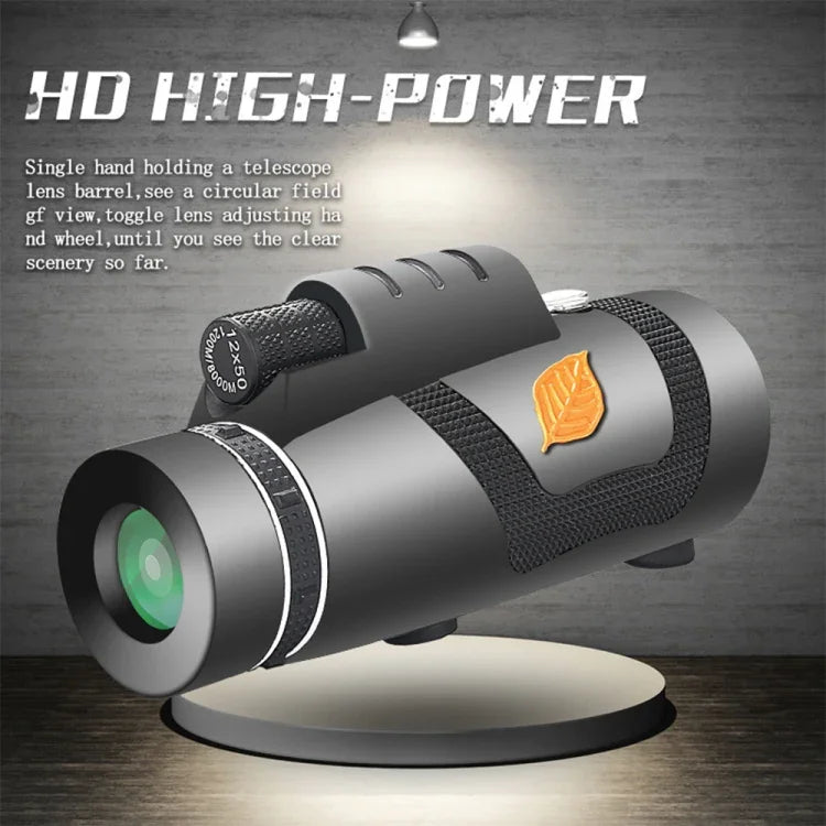Moge 12x50 Professional HD Monocular Night Vision Telescope With Tripod, Moge 12x50 With Tripod