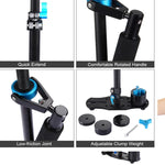 PULUZ 38.5-61cm カーボンファイバー ハンドヘルドスタビライザー DSLR & DVデジタルビデオ＆カメラ用、耐荷重範囲: 0.5-3kg、P60T ブルー、P60T レッド