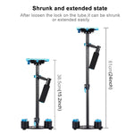 PULUZ 38.5-61cm カーボンファイバー ハンドヘルドスタビライザー DSLR & DVデジタルビデオ＆カメラ用、耐荷重範囲: 0.5-3kg、P60T ブルー、P60T レッド