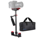 PULUZ 38.5-61cm カーボンファイバー ハンドヘルドスタビライザー DSLR & DVデジタルビデオ＆カメラ用、耐荷重範囲: 0.5-3kg、P60T ブルー、P60T レッド