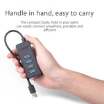 ORICO W5P-U3-30 4ポート USB 3.0 デスクトップハブ 30cm マイクロUSBケーブル電源付き、W5P-U3-30 ブラック