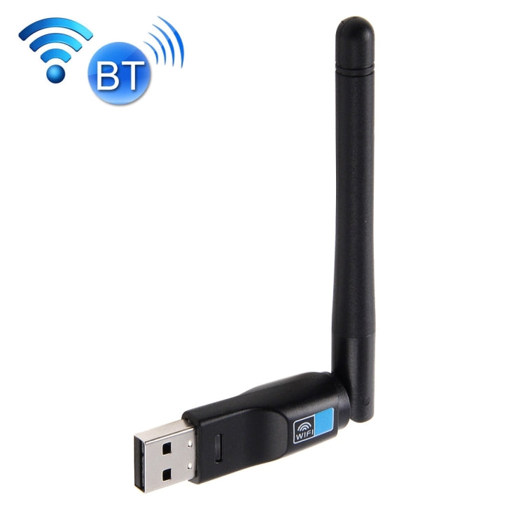2in1 Bluetooth 4.0 + 150Mbps 2.4GHz USB WiFi無線アダプター 2D1外部アンテナ付き