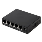 5ポート 10/100Mbps POEスイッチ IEEE802.3af パワーオーバーイーサネット ネットワークスイッチ IPカメラ VoIP電話 APデバイス用、5ポート ブラック