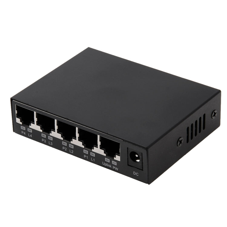 5ポート 10/100Mbps POEスイッチ IEEE802.3af パワーオーバーイーサネット ネットワークスイッチ IPカメラ VoIP電話 APデバイス用、5ポート ブラック