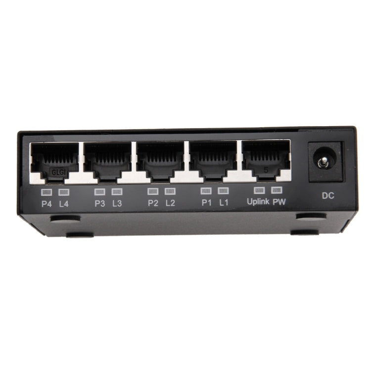 5ポート 10/100Mbps POEスイッチ IEEE802.3af パワーオーバーイーサネット ネットワークスイッチ IPカメラ VoIP電話 APデバイス用、5ポート ブラック