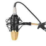 FIFINE F-700 プロフェッショナルコンデンサーマイク ショックマウント付き スタジオ・ラジオ放送・ライブ配信用 3.5mmイヤホンポート ケーブル長2.5m
