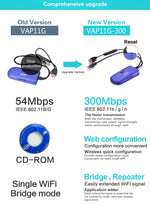 VONETS VAP11G-300 ミニWiFi 300Mbpsブリッジ WiFiリピーター、IPデバイス / IPカメラ / IPプリンター / XBOX / PS3 / IPTV / Skyboxの最適パートナー、VAP11G-300