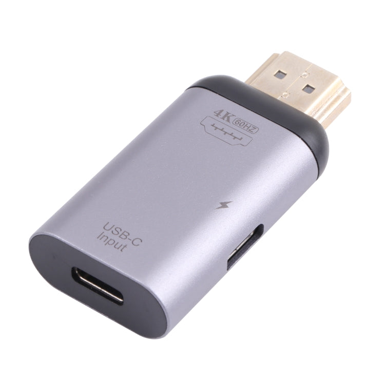2イン1 4K 60Hz HDMIオスからUSB-C / タイプC充電＋USB-C / タイプCメスアダプター、HDMI