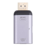 2イン1 4K 60Hz HDMIオスからUSB-C / タイプC充電＋USB-C / タイプCメスアダプター、HDMI