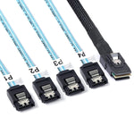 ミニSAS (SFF-8087) から4×SATA 7ピンメス フォワードブレイクアウト 6Gbpsデータケーブル、長さ：50cm、SFF-8087（長さ：50cm）