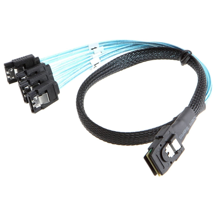 ミニSAS (SFF-8087) から4×SATA 7ピンメス フォワードブレイクアウト 6Gbpsデータケーブル、長さ：50cm、SFF-8087（長さ：50cm）