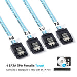 ミニSAS (SFF-8087) から4×SATA 7ピンメス フォワードブレイクアウト 6Gbpsデータケーブル、長さ：50cm、SFF-8087（長さ：50cm）