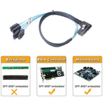 ミニSAS (SFF-8087) から4×SATA 7ピンメス フォワードブレイクアウト 6Gbpsデータケーブル、長さ：50cm、SFF-8087（長さ：50cm）